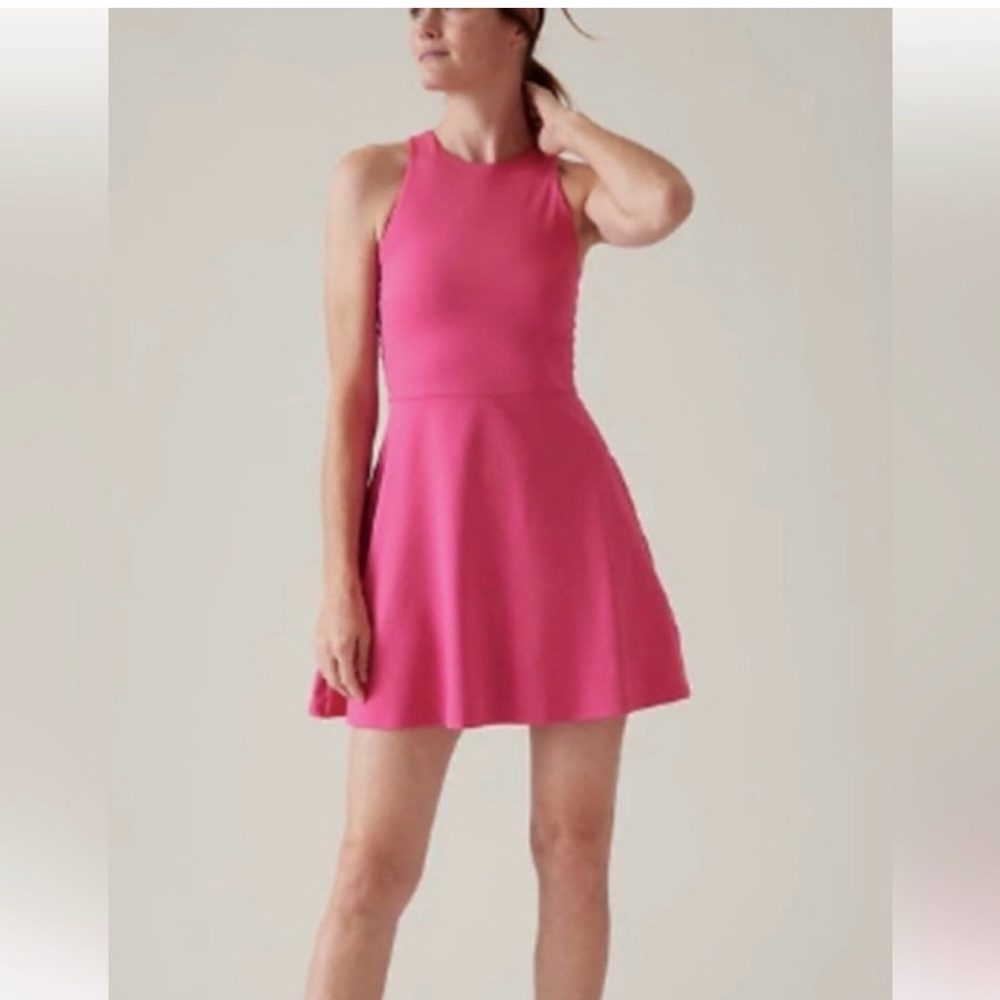 Athleta Vibrant Pink Conscious Dress Size Large